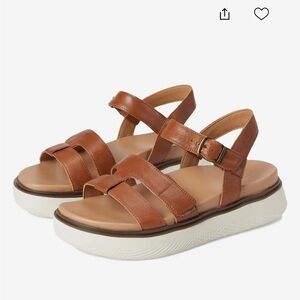 New Vionic Solana Leather Fisherman Platform Slingback Sandals Women’s 7